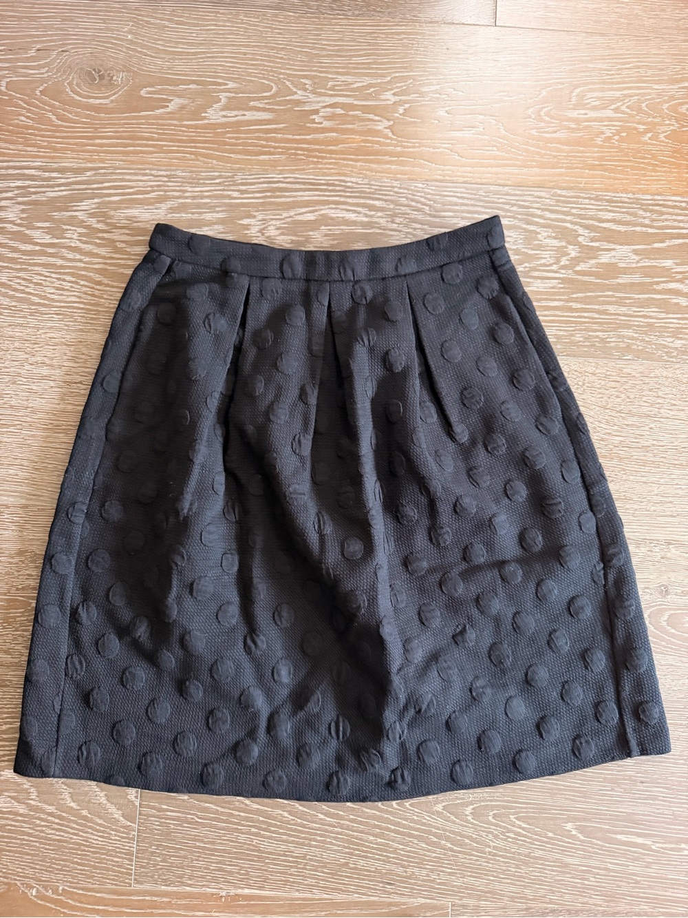 Boden Black Textured Dot A-Line Skirt size 6
